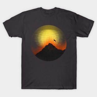 Mountain Sunset Illustration T-Shirt